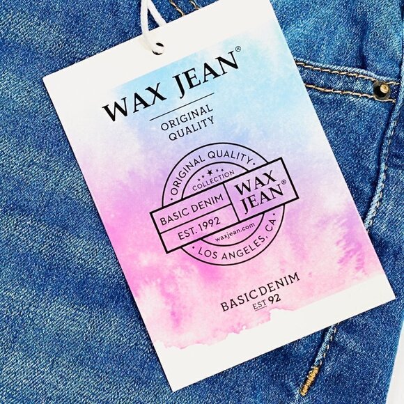 NWT Wax Jean Los Angeles Distressed Denim Skirt - Picture 2 of 5